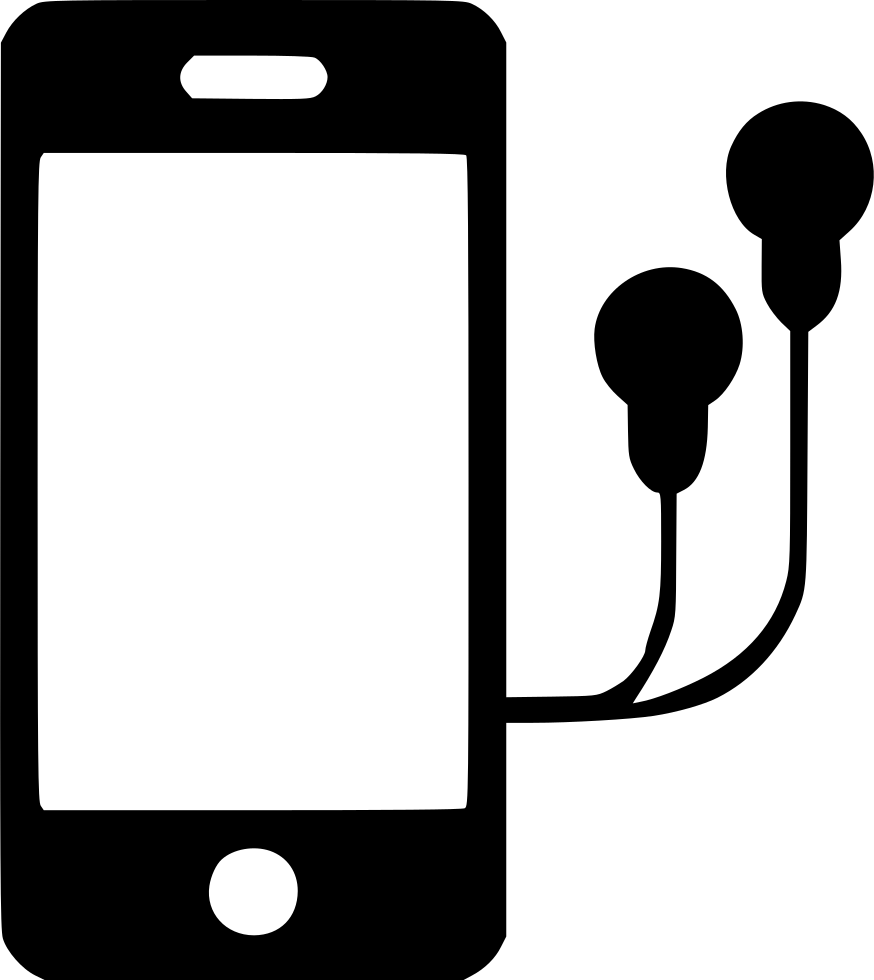 Earbuds clipart mp3. Iphone with headphones clip