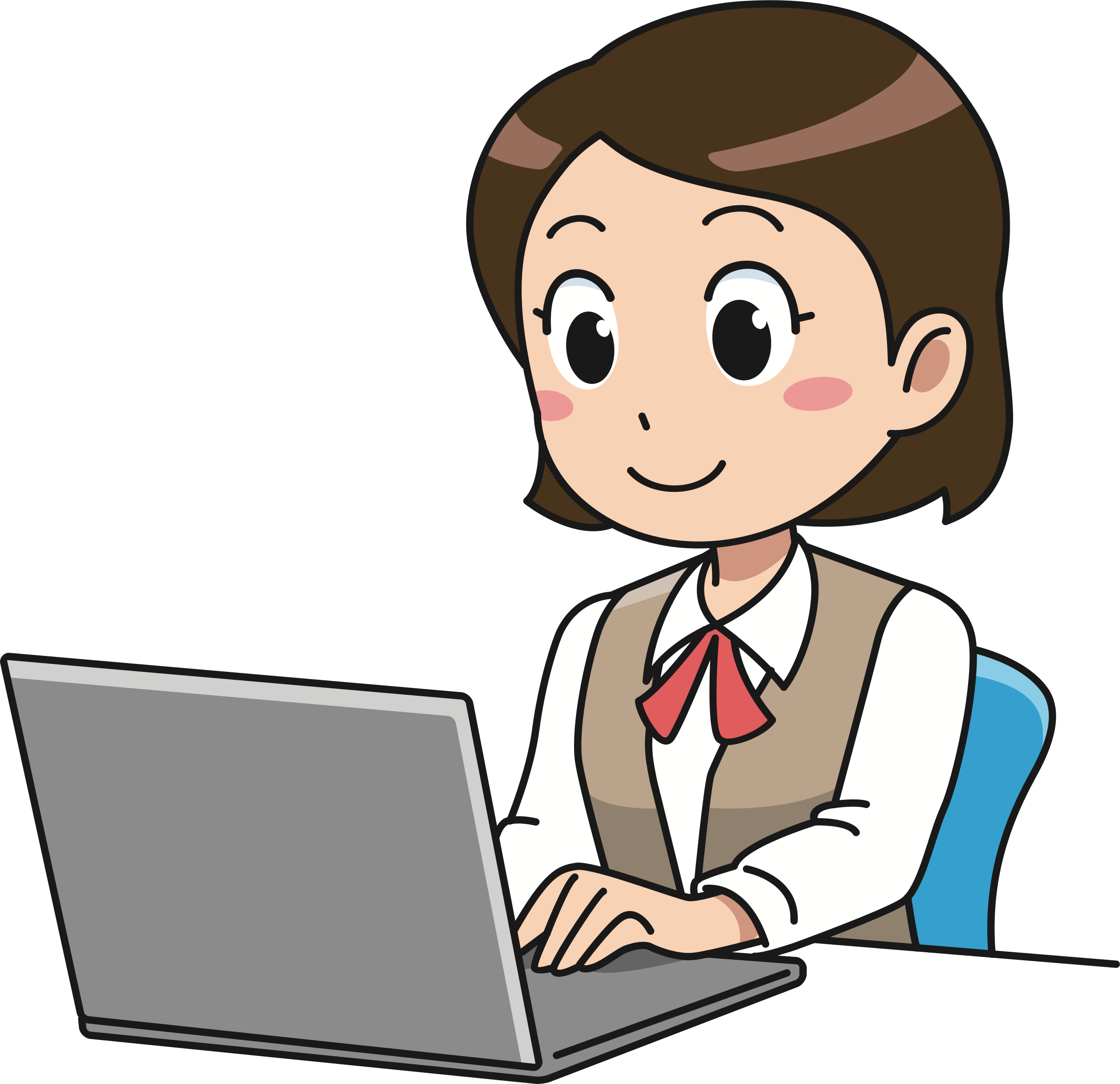 learn clipart girl