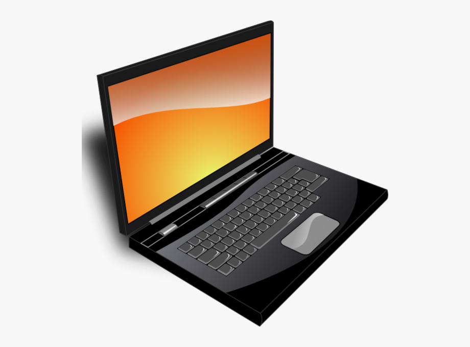 computers clipart orange