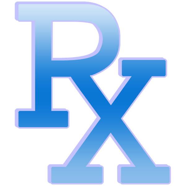 Clipart computer pharmacist. Rx pharmd symbol blue