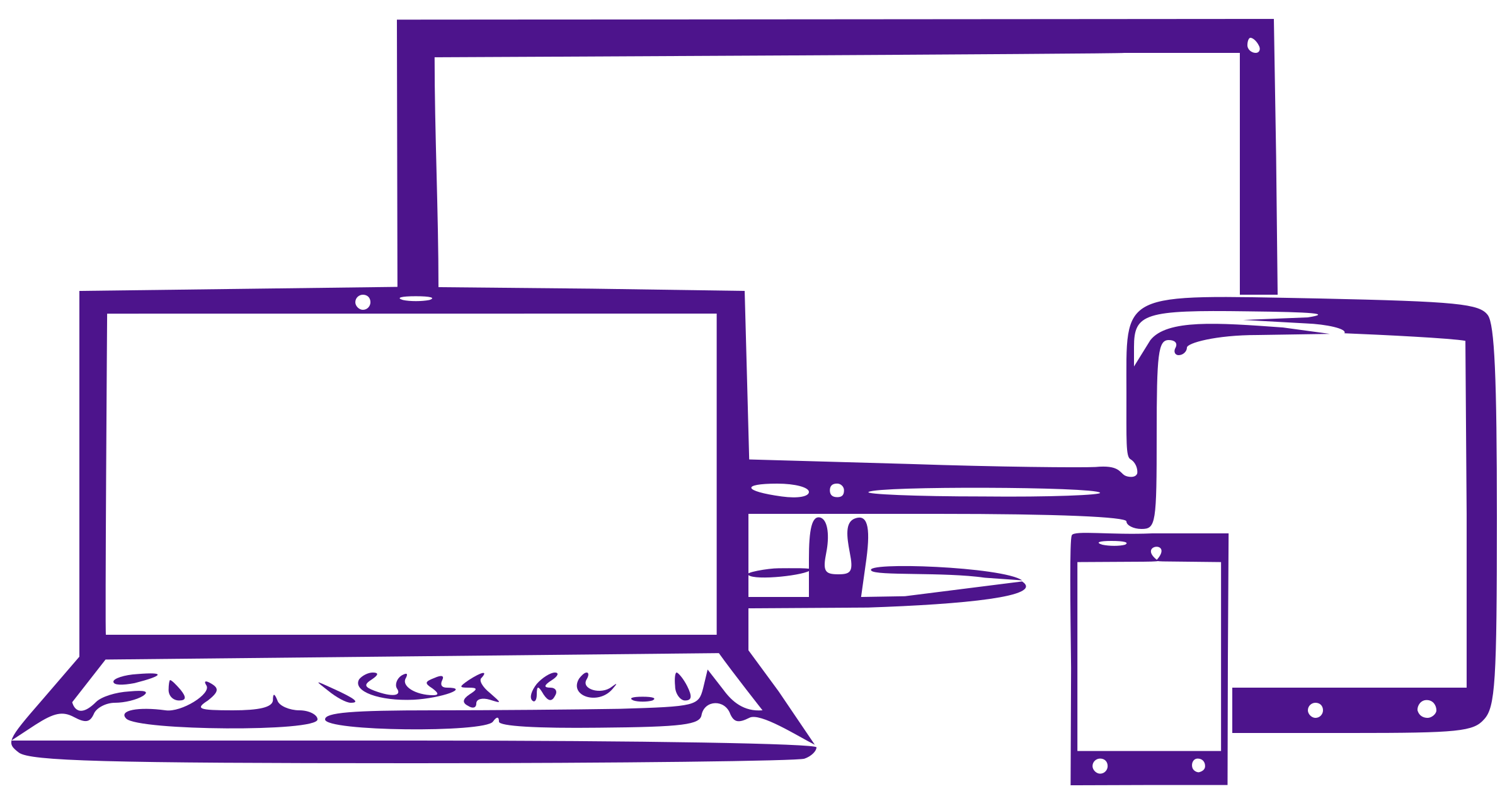Laptop desktop tablet big. Clipart computer purple