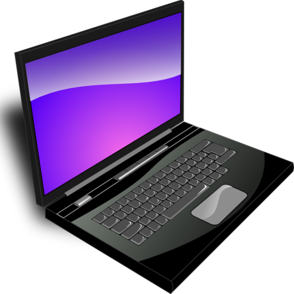 Laptop free images at. Clipart computer purple