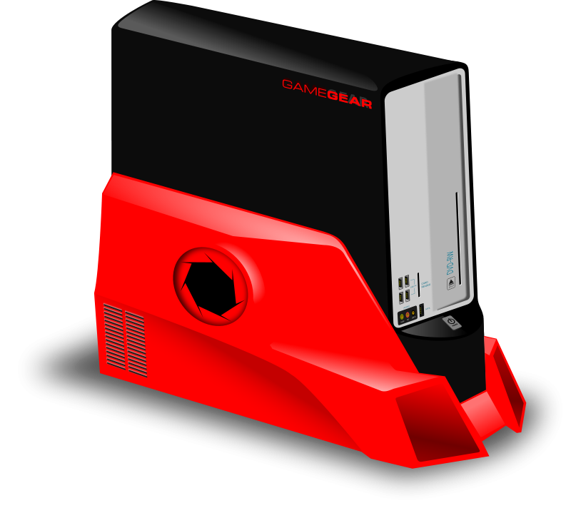 clipart computer red