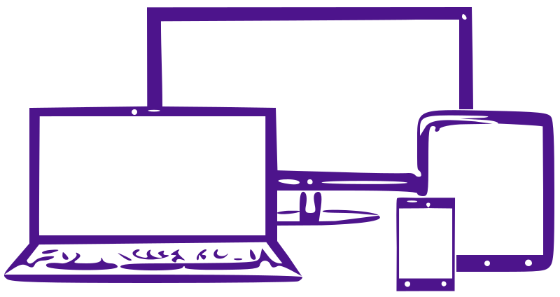 Computer purple