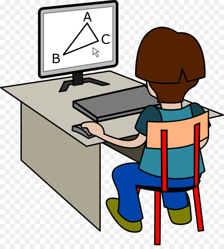 Clipart computer student. Cartoon education 
