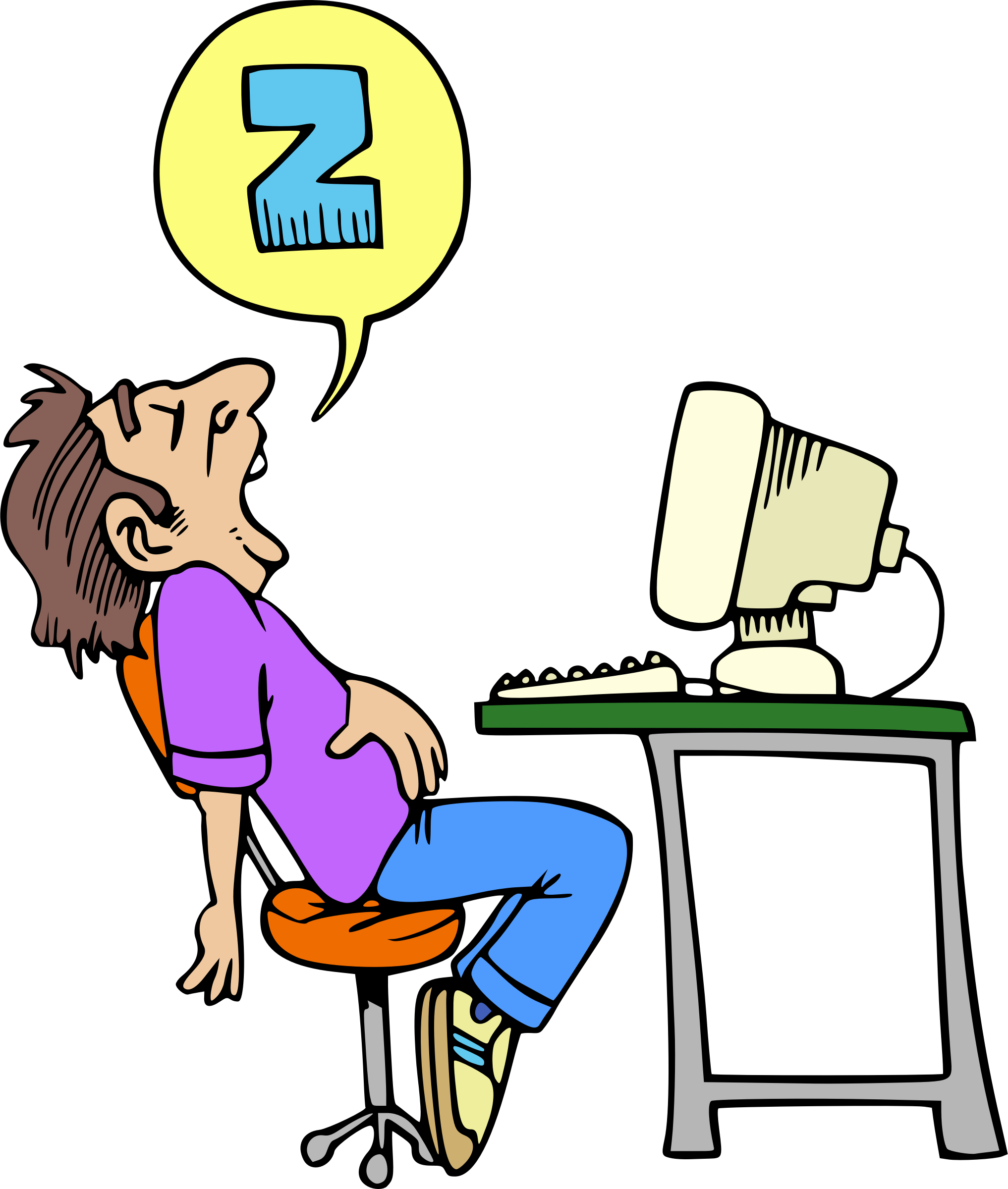 Computer clipart tired, Computer tired Transparent FREE for download on ...