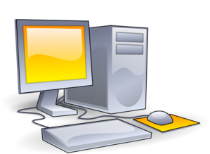 clipart computer yellow