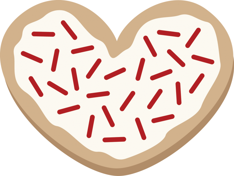 Cookies cutting files. Clipart heart cookie