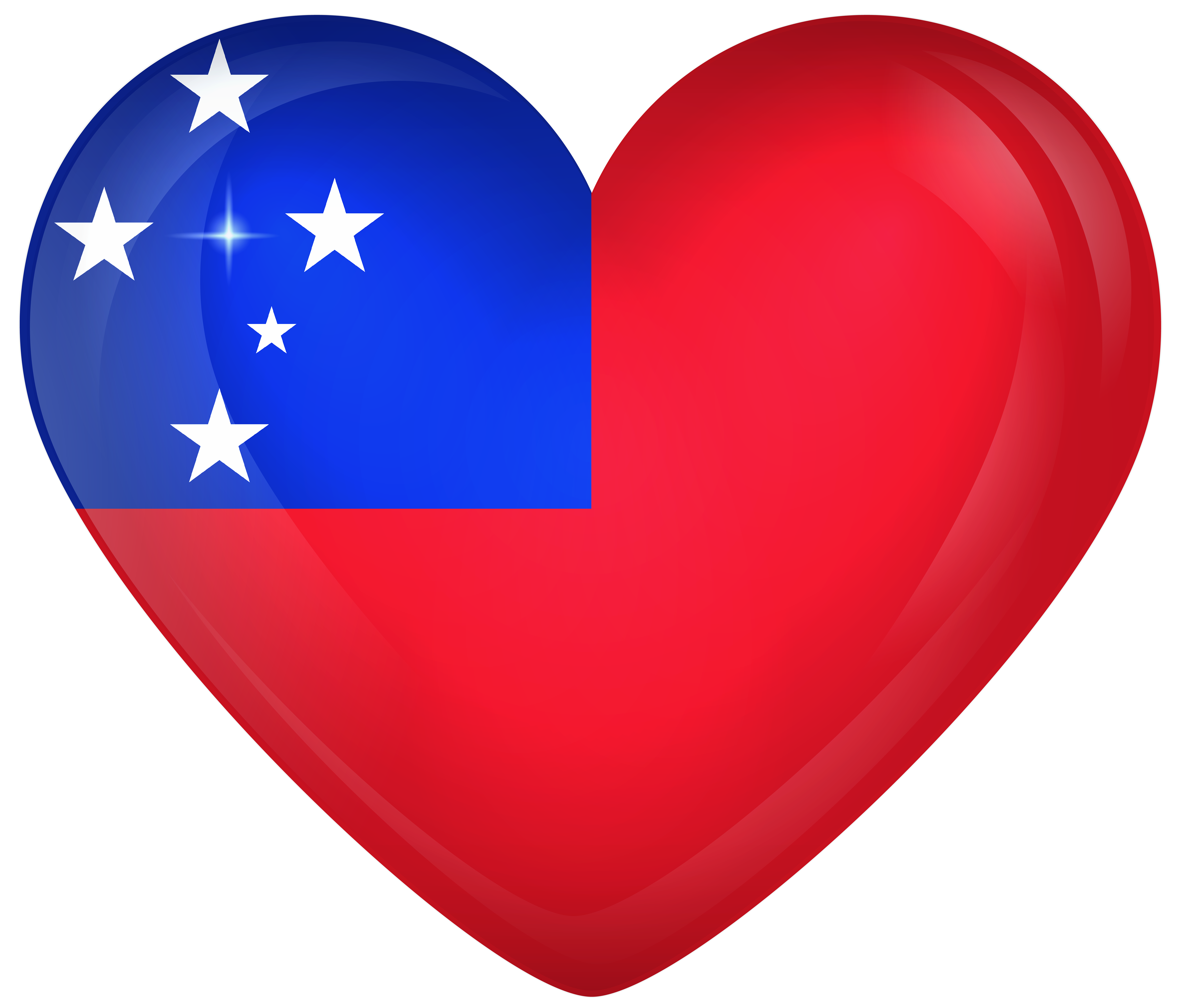 Samoa large heart flag. Clipart cookies samoas