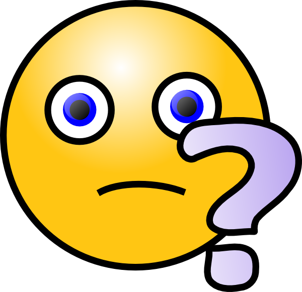 Confused clipart problem. Free question smiley face