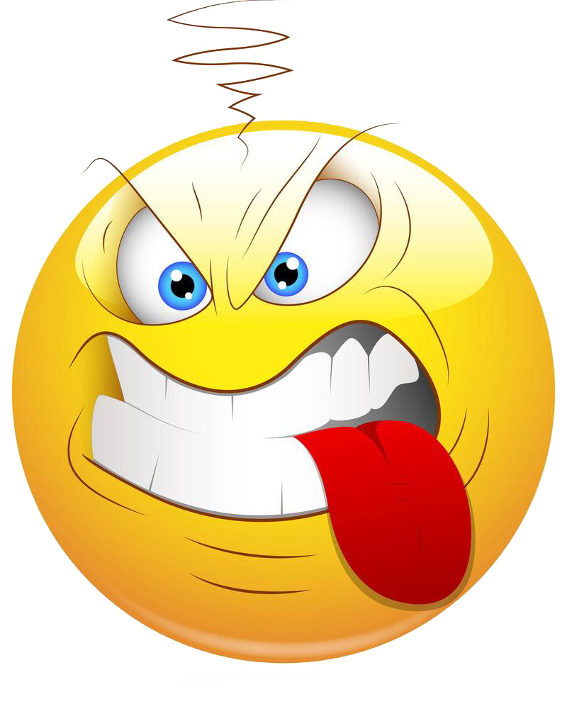 Smiley face aggression clip. Lime clipart angry