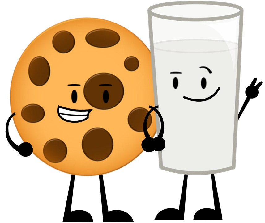 Cookie glass milk