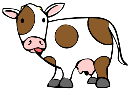With transparent background panda. Clipart cow