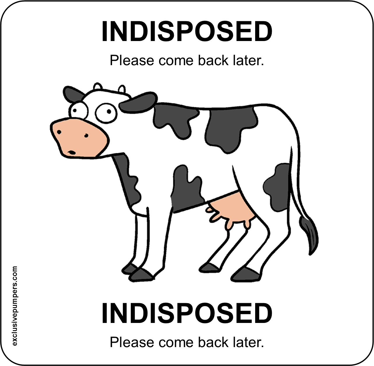 Clipart cow attitude. Pumping door signs exclusive