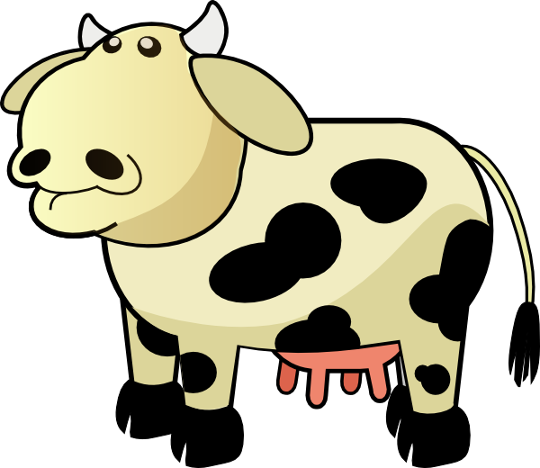 moving clipart cow