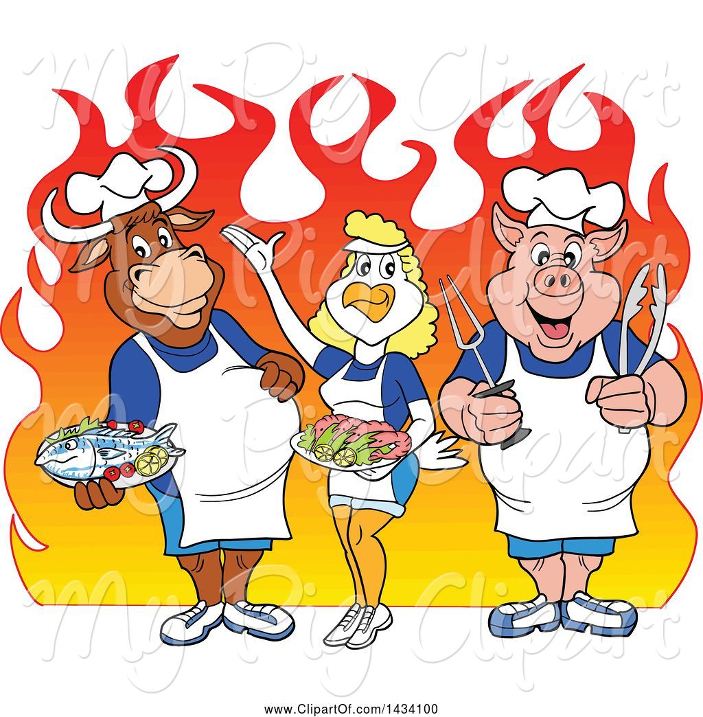 clipart cow chef