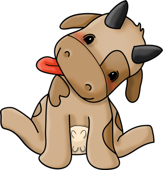 clipart cow chocolate