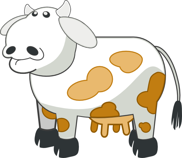 clipart cow colored
