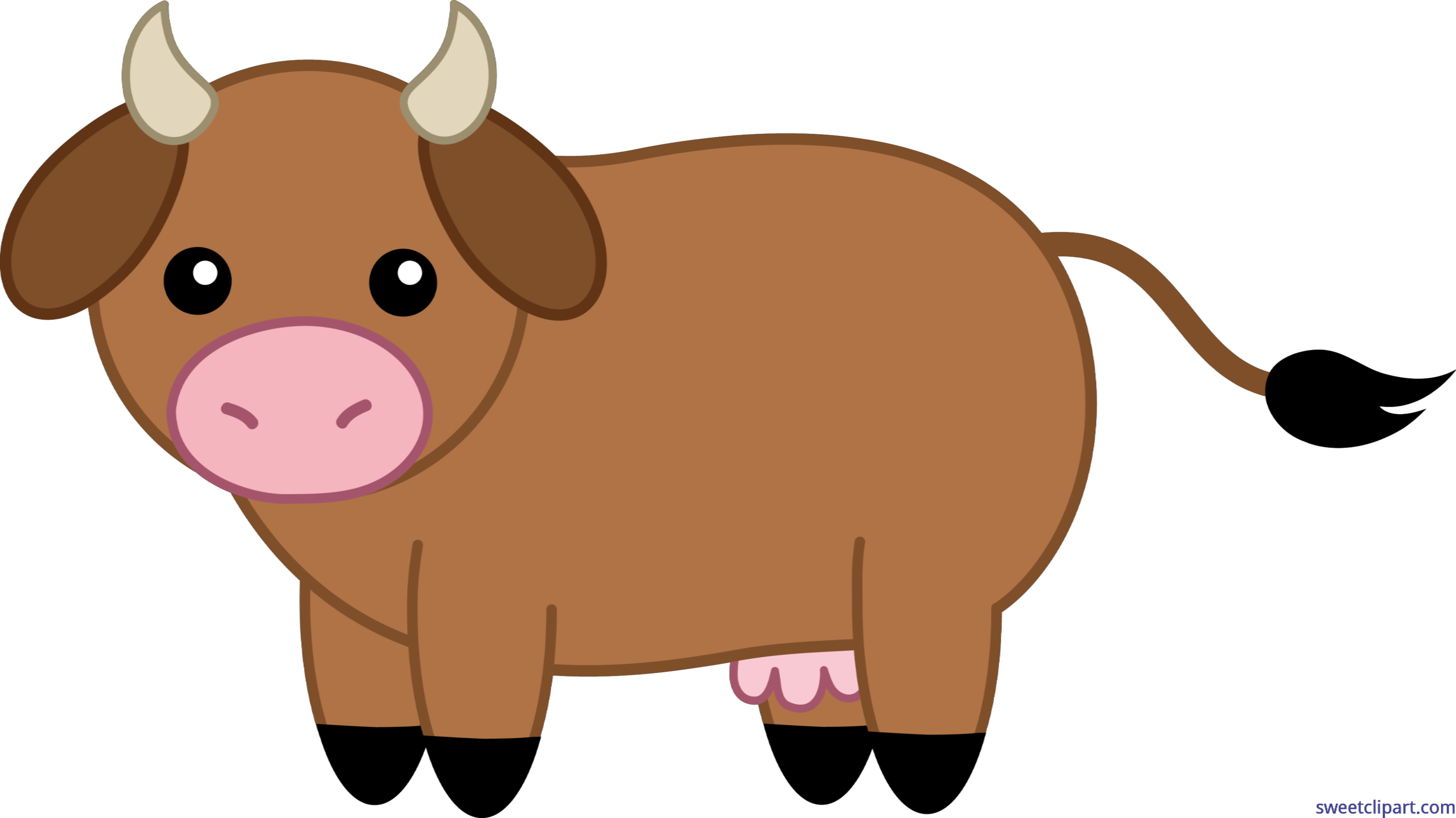 clipart cow colored