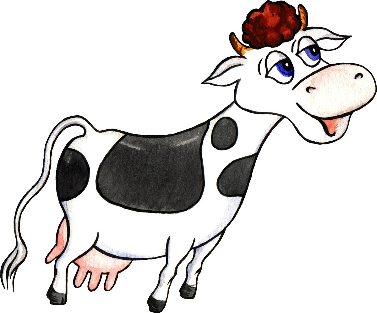 Cattle bulls and cows. Clipart cow cow's milk