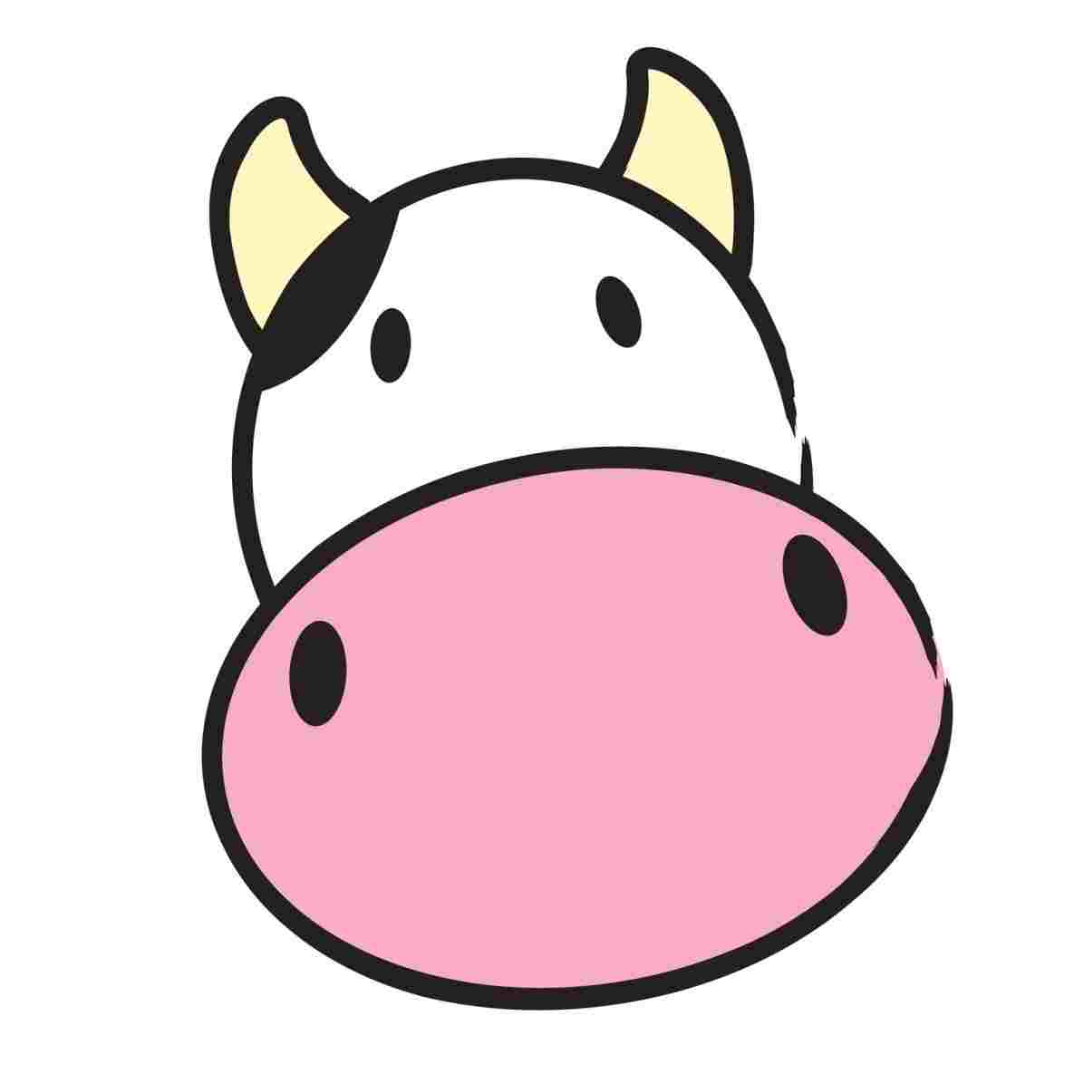 clipart cow easy