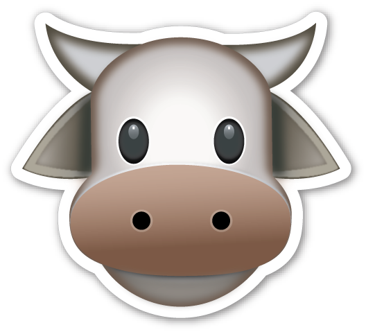 Face fun ideas stickers. Cow clipart emoji