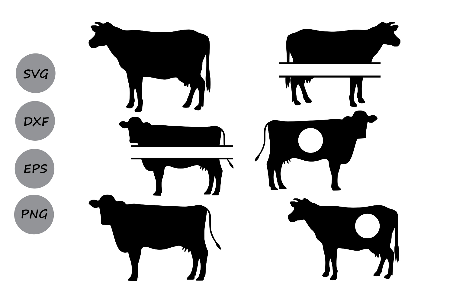 Svg monogram farm animal. Clipart cow file