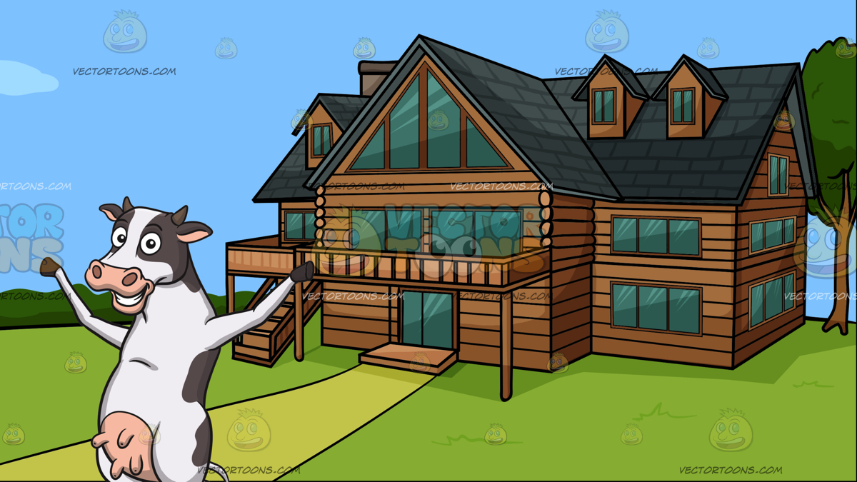 clipart cow home