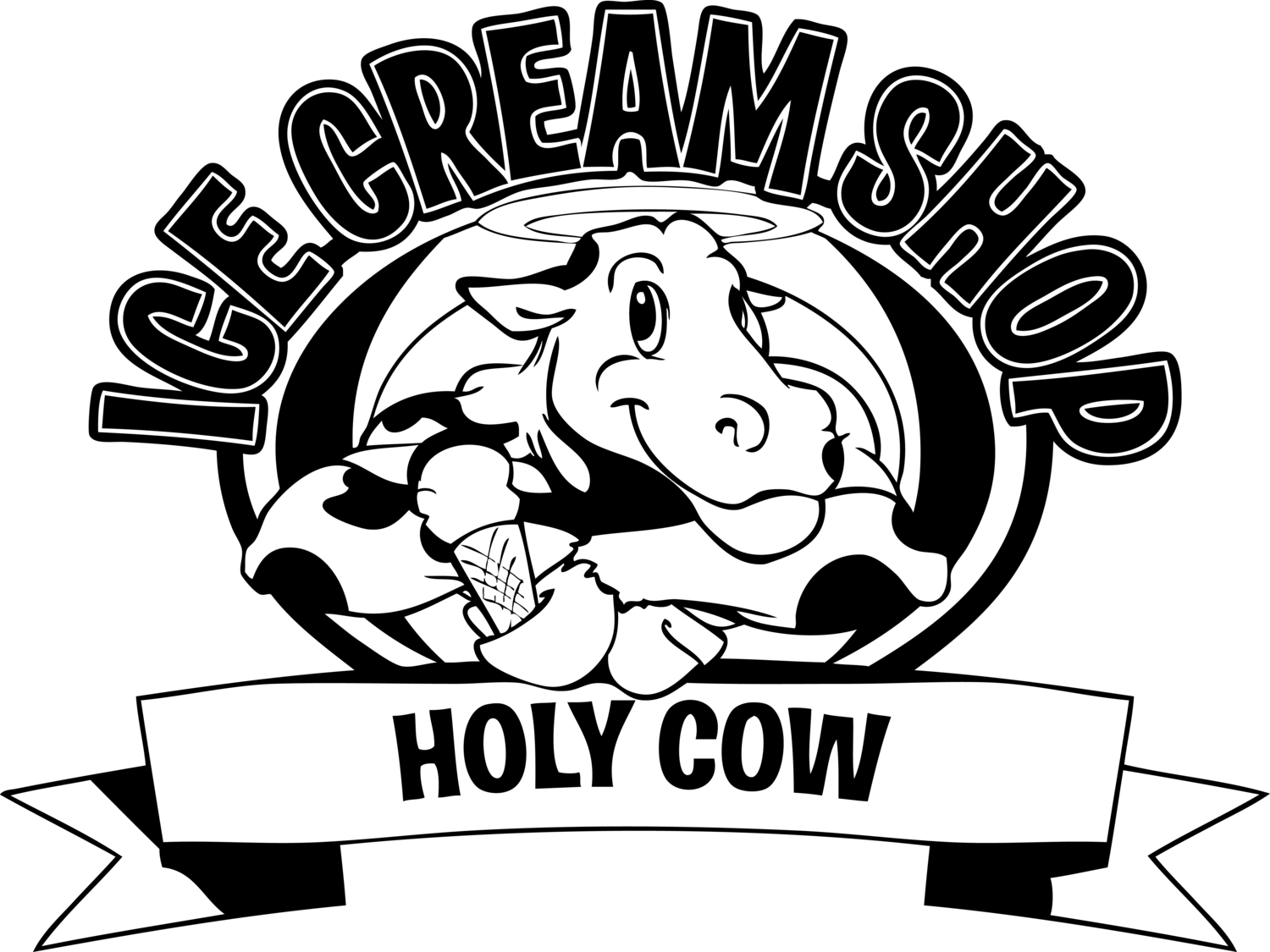 clipart cow ice cream