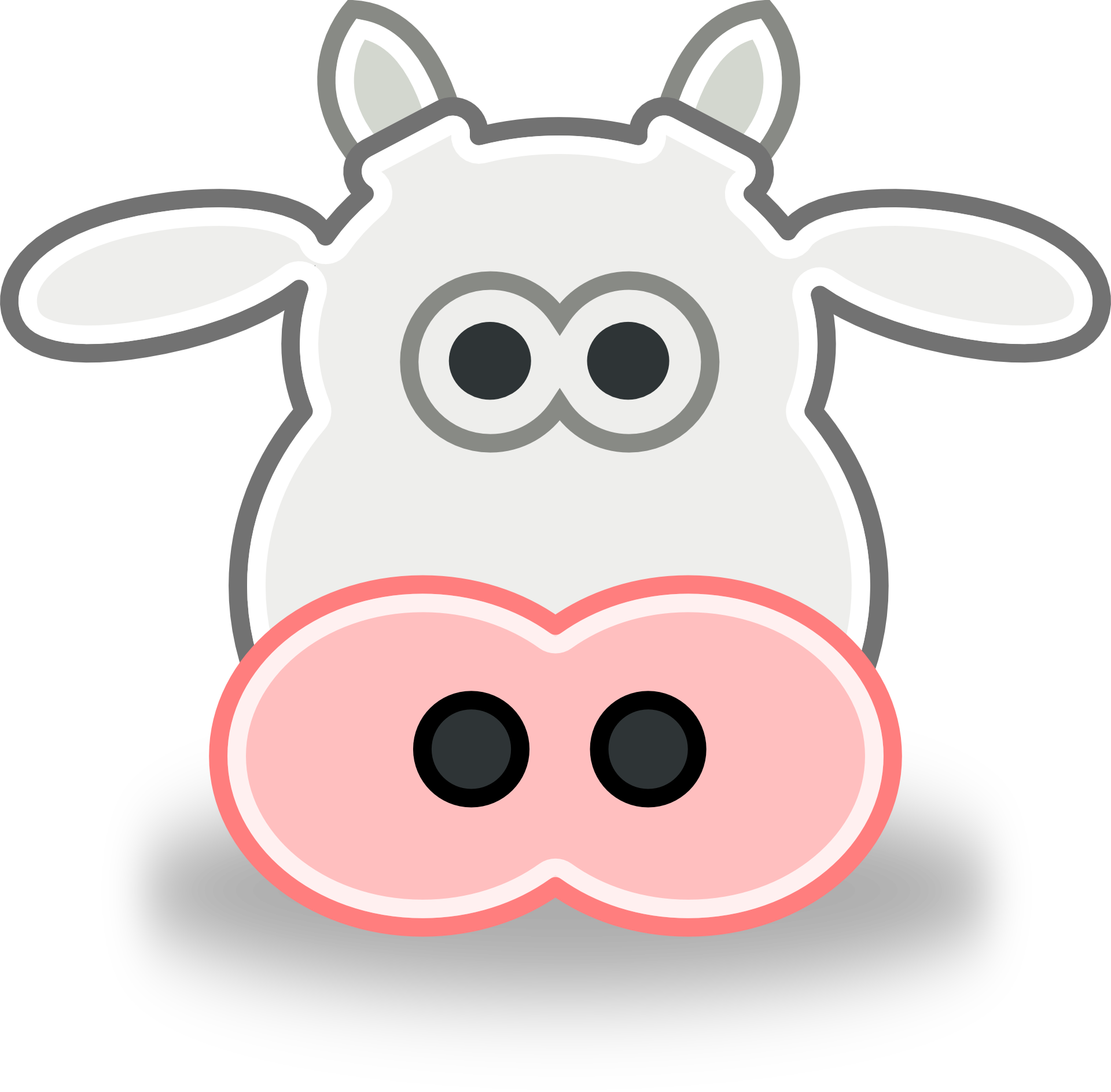 clipart cow nose