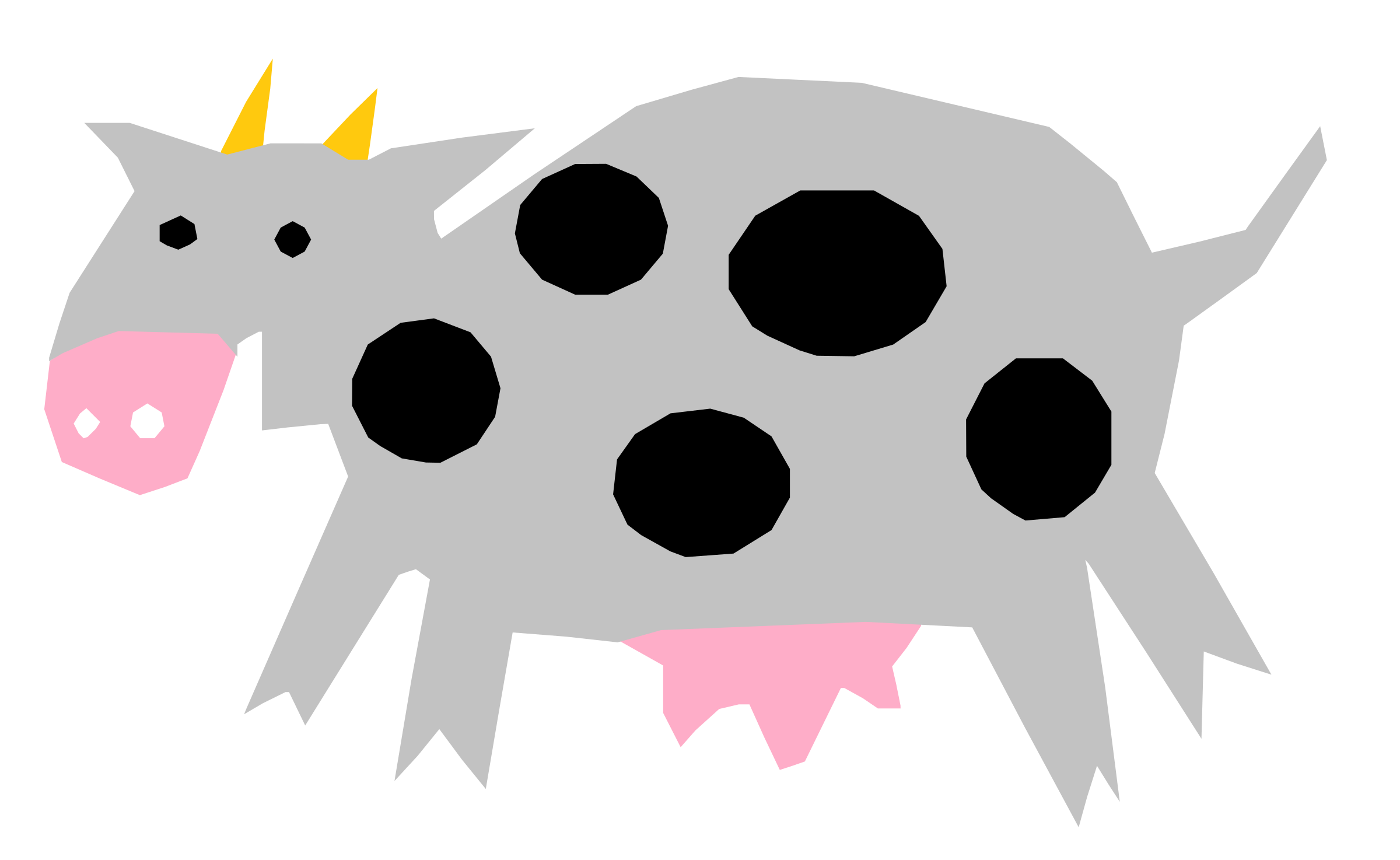 clipart cow pig