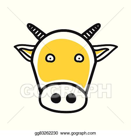 clipart cow profile