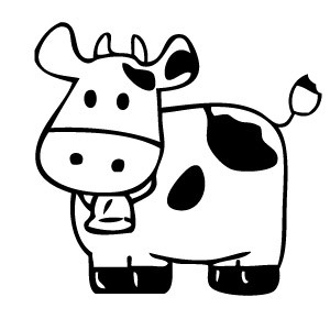 cow clipart sketch