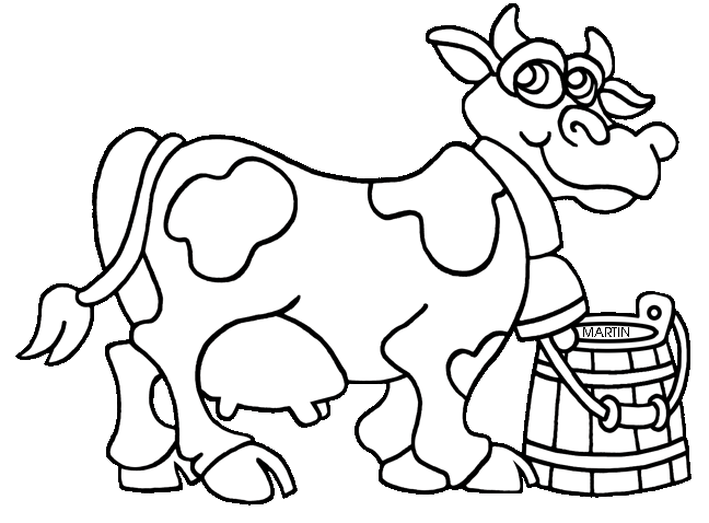 cow clipart colored