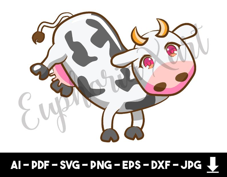 Svg cricut cartoon icon. Clipart cow space