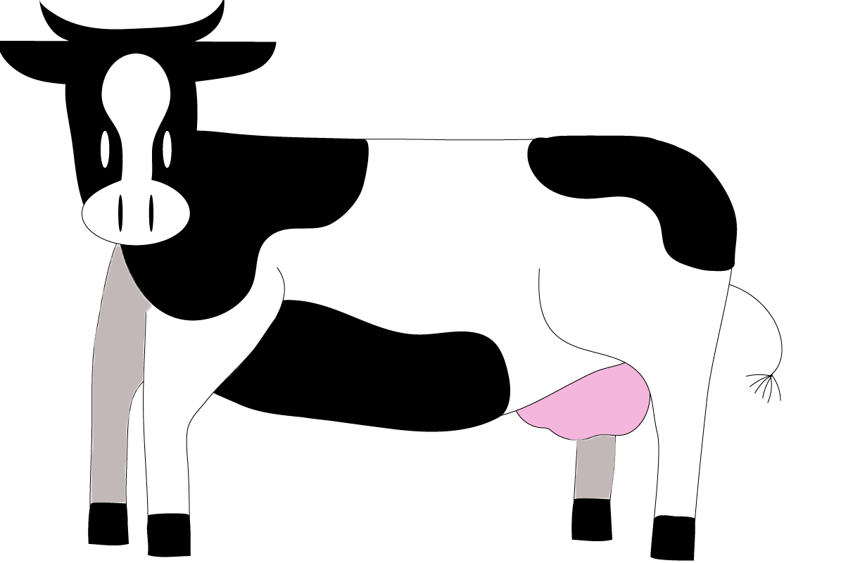 clipart cow stable