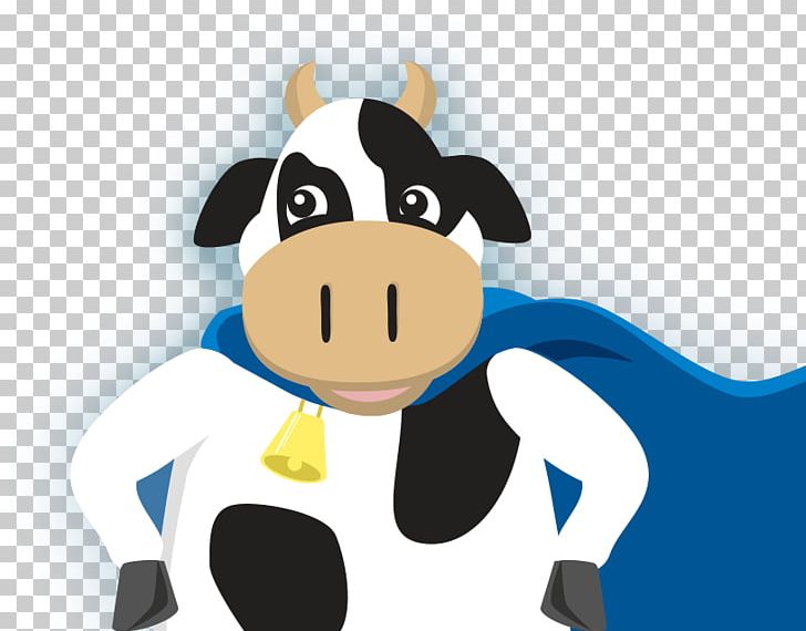 clipart cow superhero