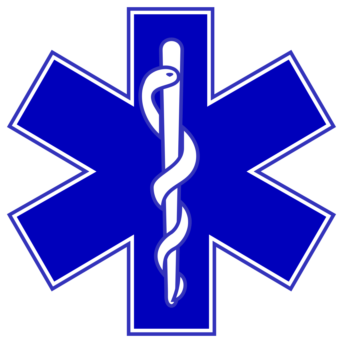 Ems star of life. Medicine clipart medical condition