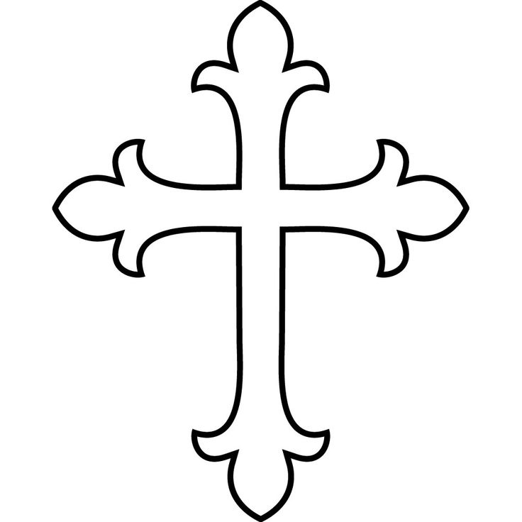 Crucifix clipart cute. Black white unique cross