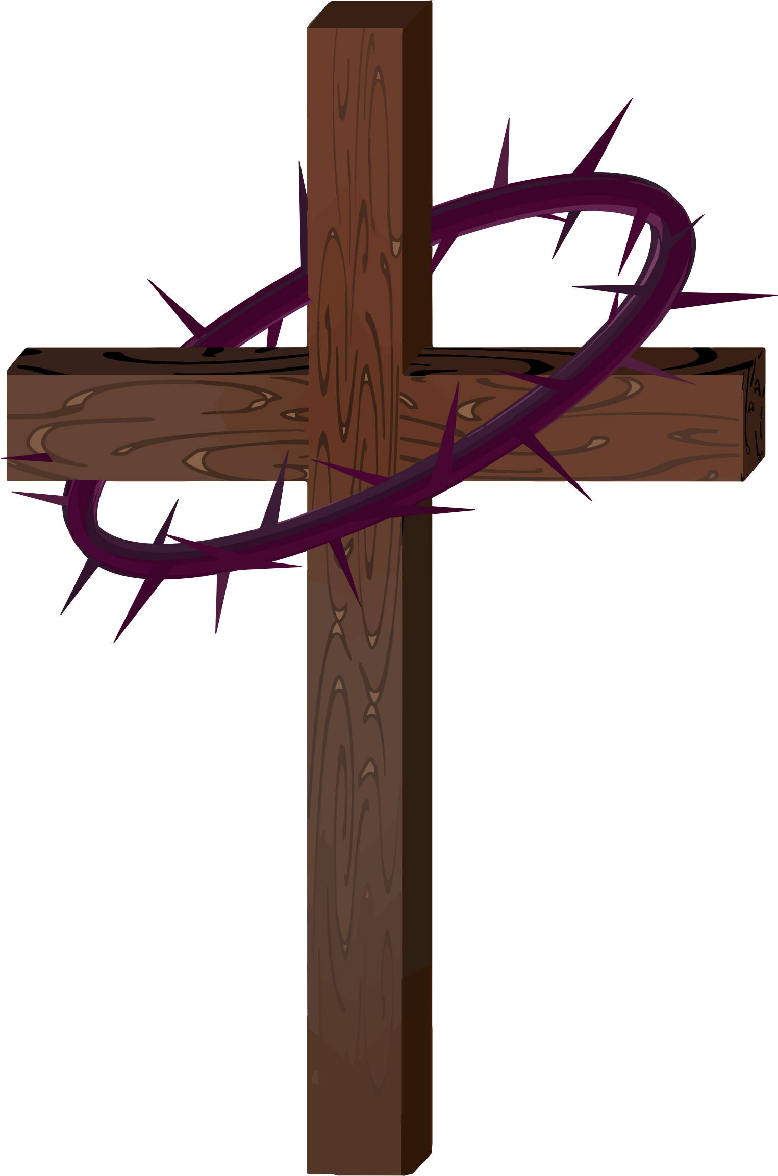 Clipart crown religious. Cross with of thorns