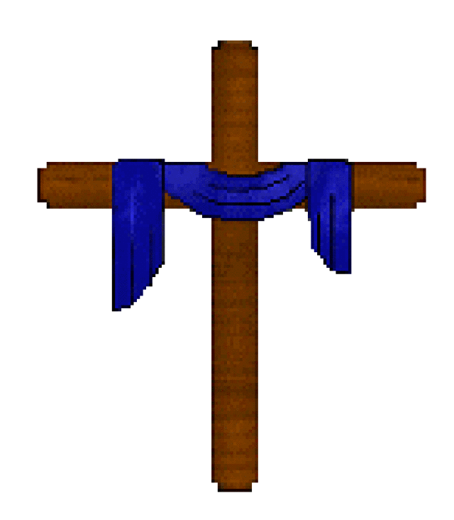 Purple cloth covered easter. Crucifix clipart winter