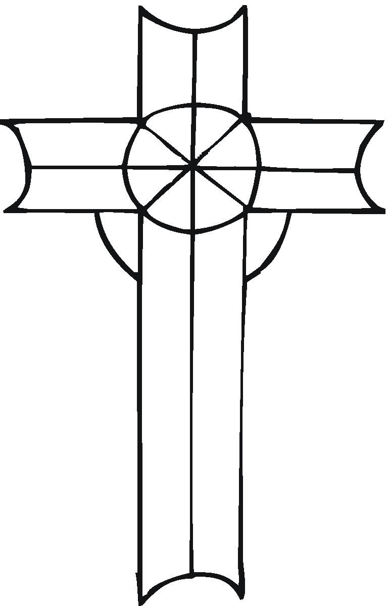 Free printable pictures download. Clipart cross coloring