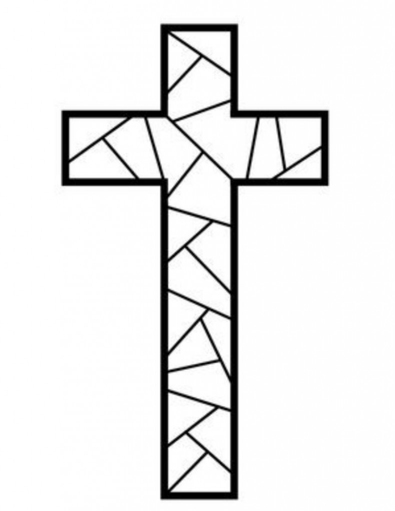 Free printable pages clip. Clipart cross coloring