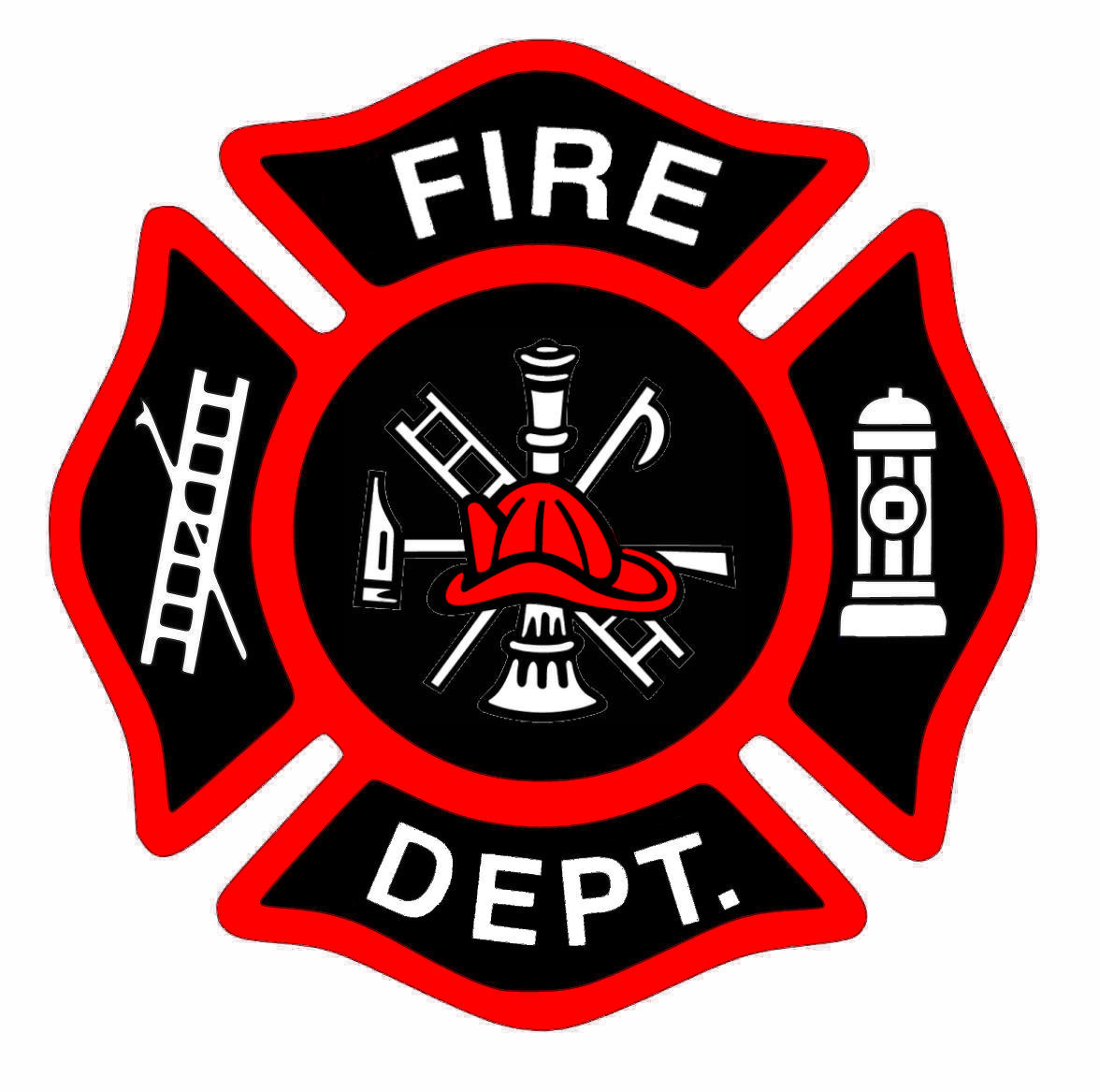 Clipart fire hat. Fireman bage new red