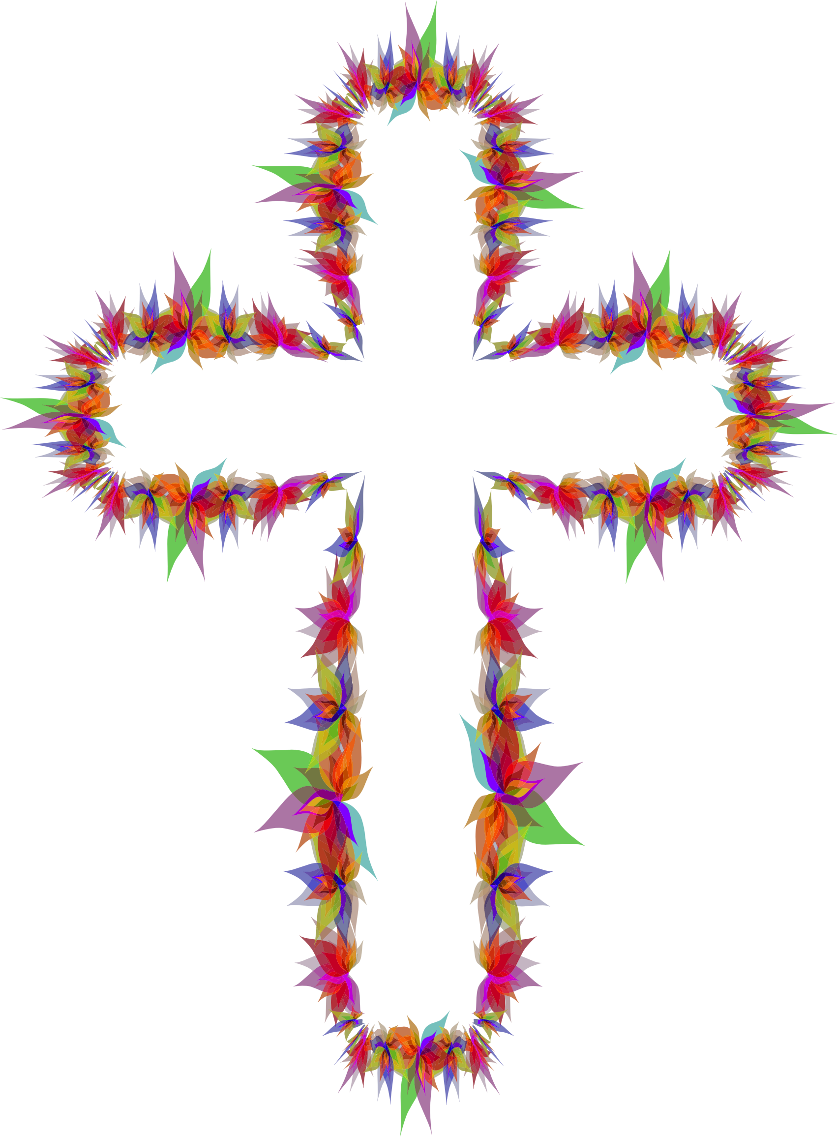 floral clipart cross