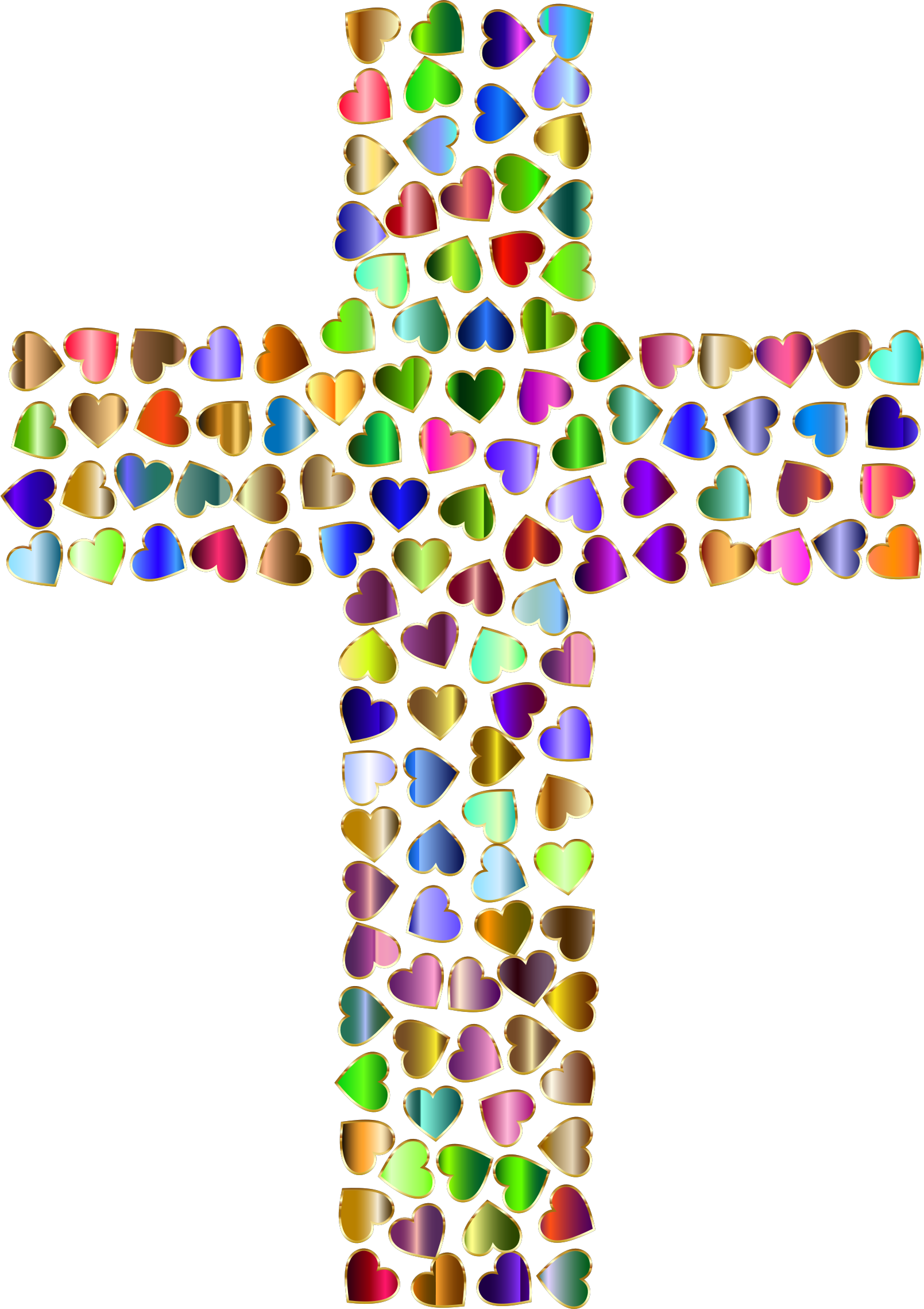 Crucifix colorful cross