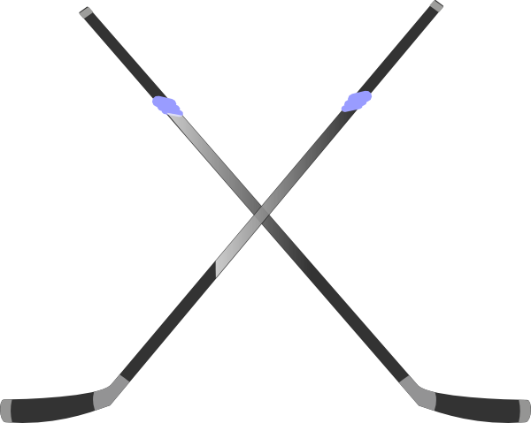 Double stick clip art. Hockey clipart two
