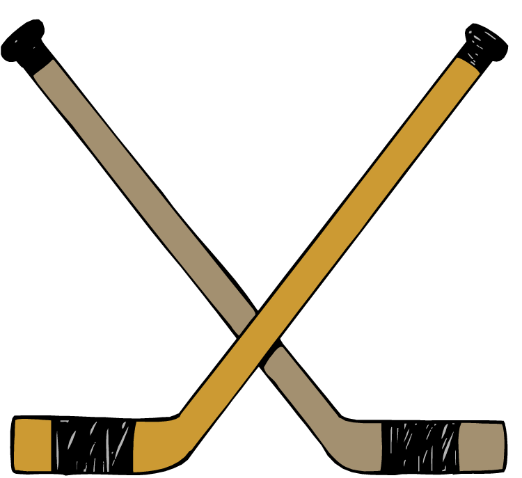 clipart cross hockey stick