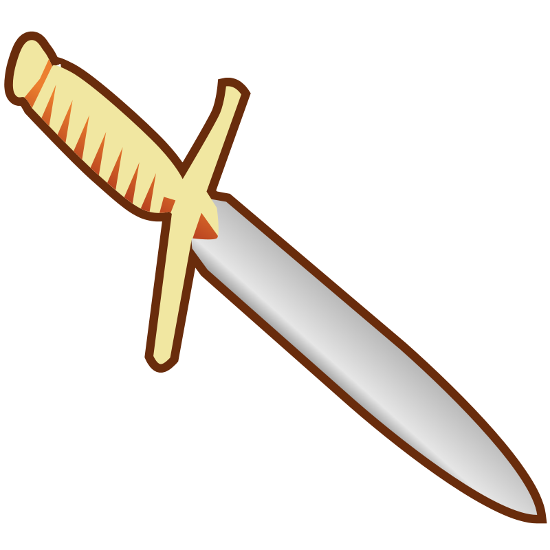 clipart cross knife