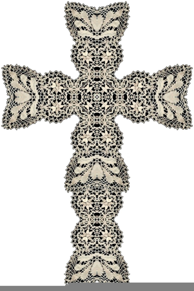 crucifix clipart lace